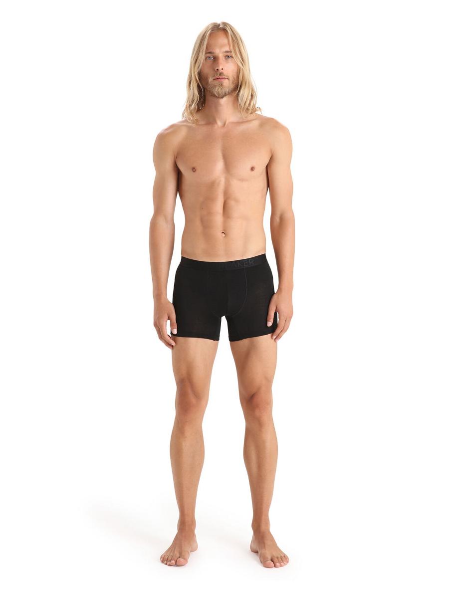 Black Icebreaker Cool-Lite™ Merino Anatomica Boxers Men's Underwear | AU 1321XYUF